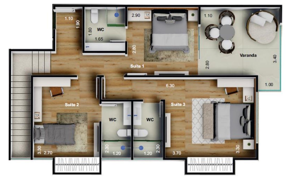 Cobertura, 3 quartos, 189 m² - Foto 24