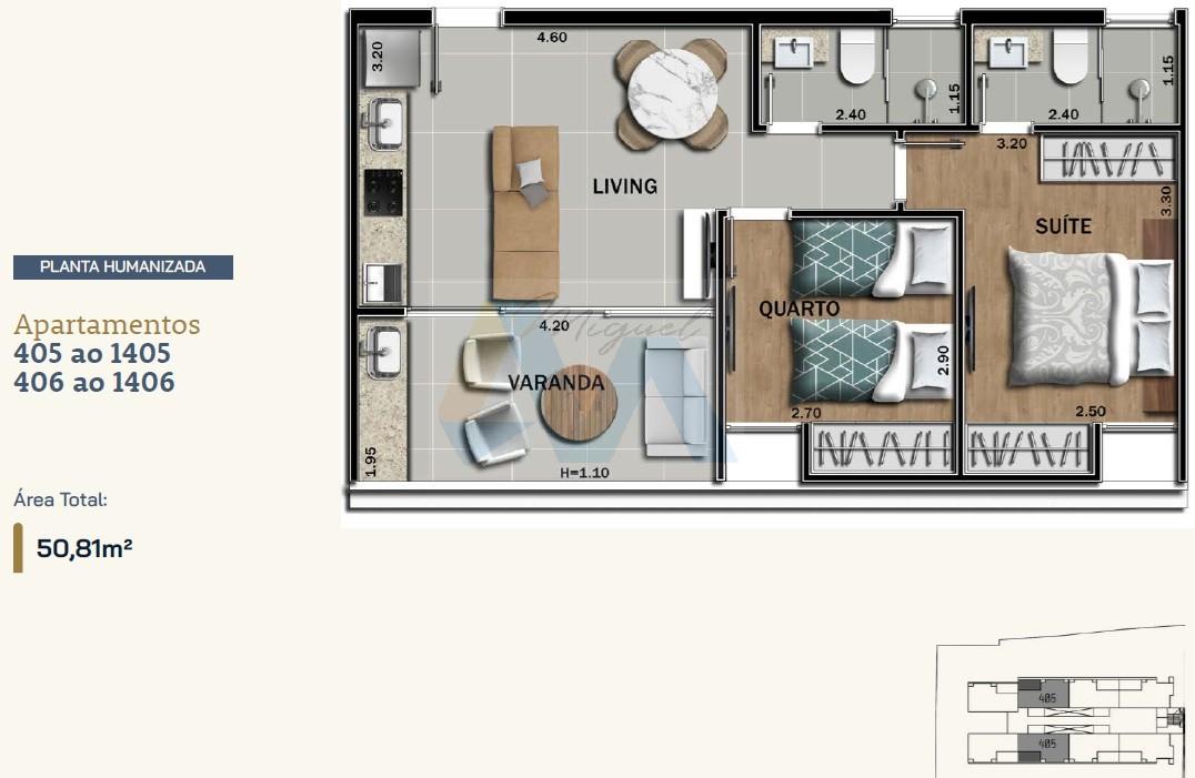 Apartamento, 2 quartos - Foto 2