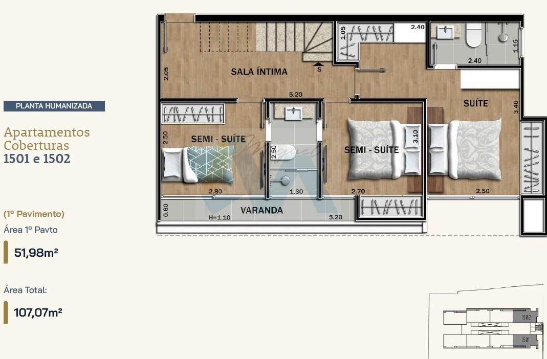 Cobertura, 3 quartos - Foto 2