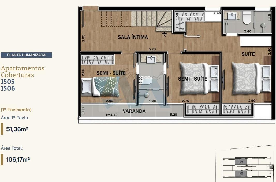 Cobertura, 3 quartos - Foto 6