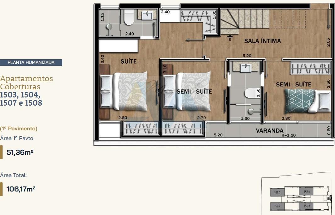 Cobertura, 3 quartos - Foto 10